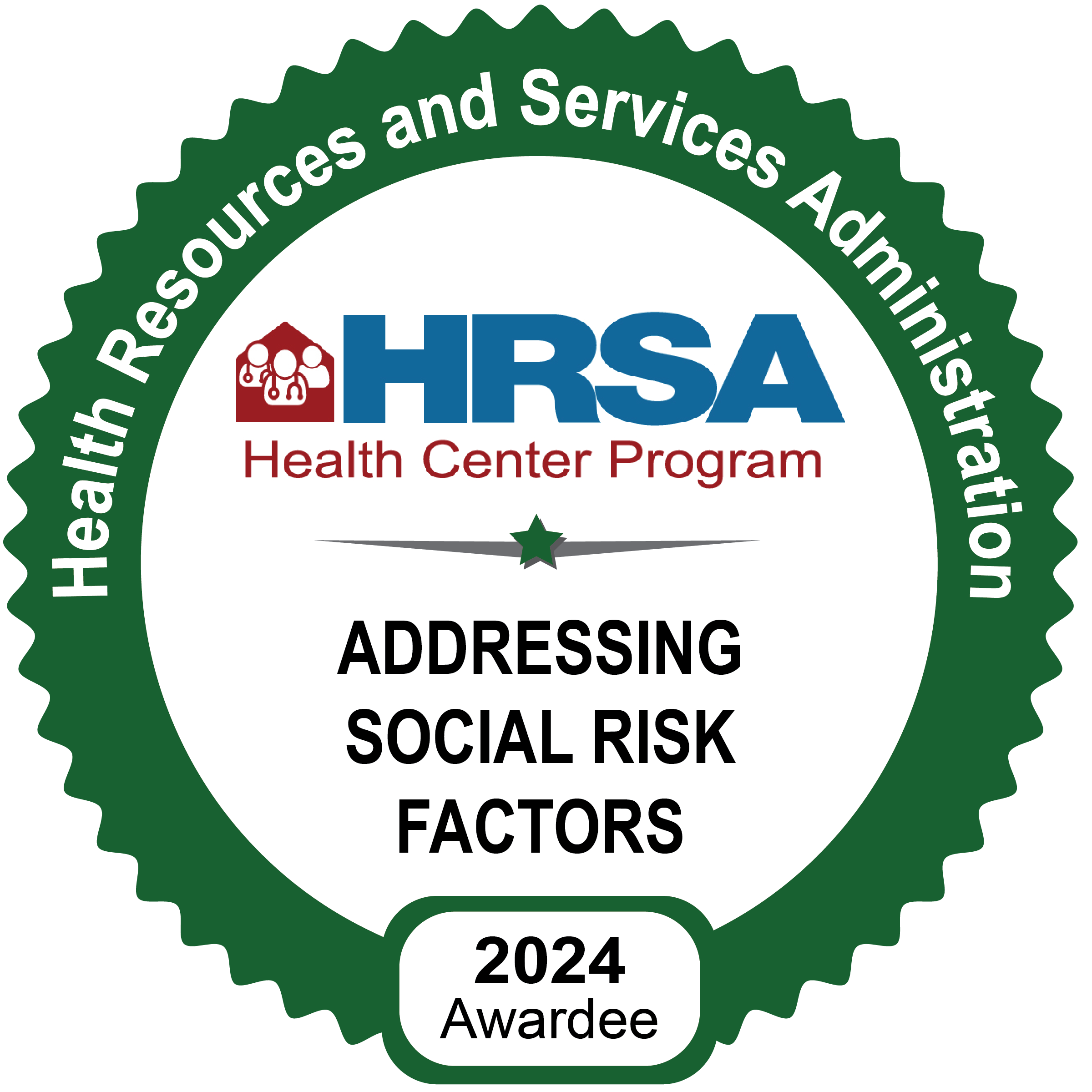 HRSA Social risk badge
